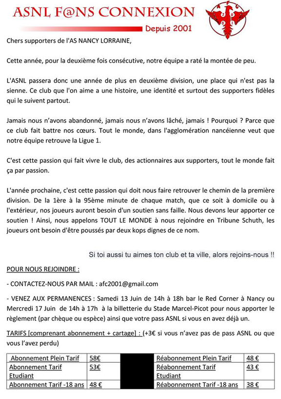 Le communiqu&eacute; de l'AFC