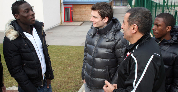 En discussion avec Massadio Ha&iuml;dara