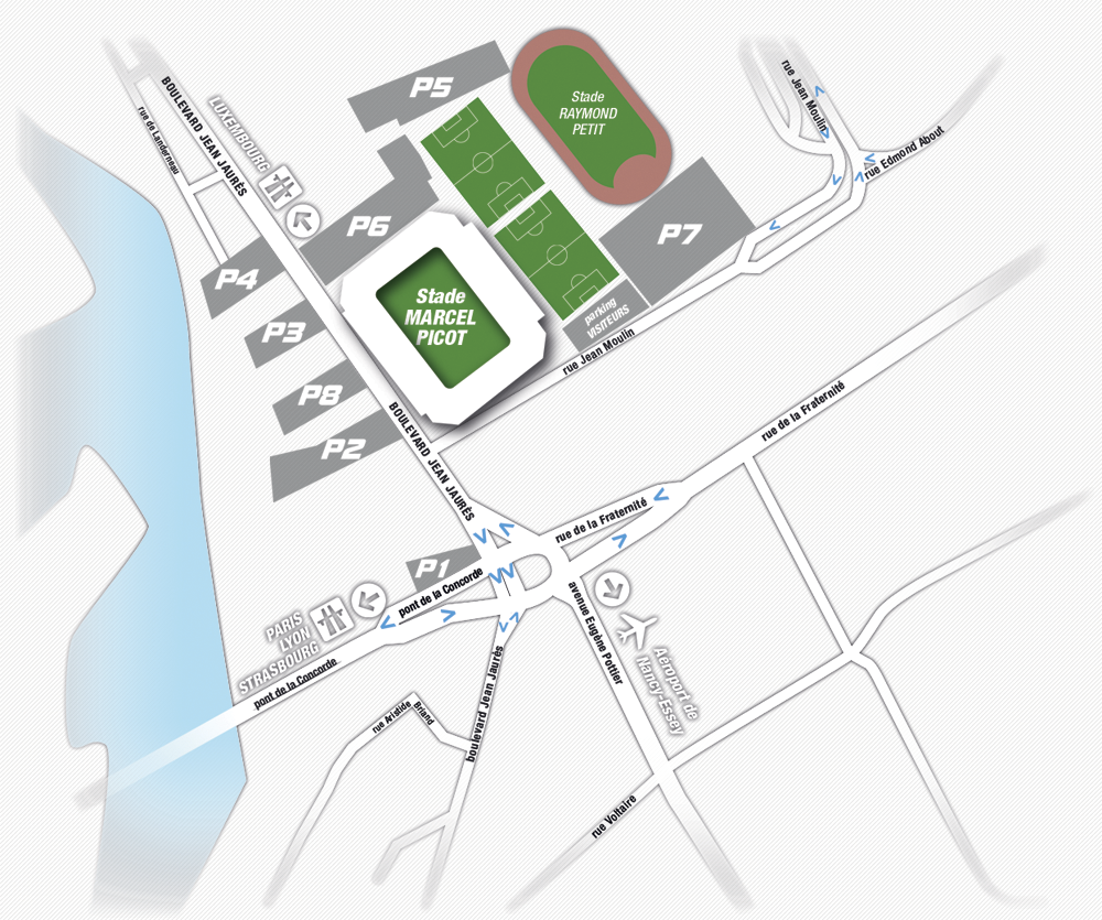 Plan d'acc&egrave;s et des parkings de Picot